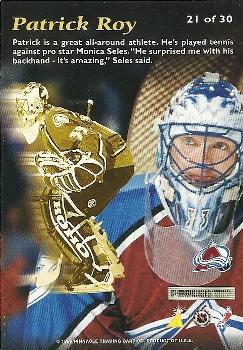 1996-97 Pinnacle Mint Collection - Bronze #21 Patrick Roy Back