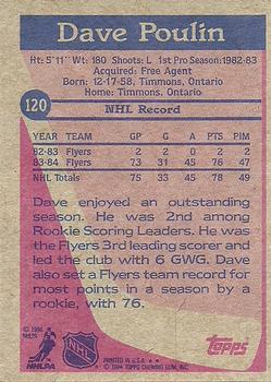 1984-85 Topps #120 Dave Poulin Back