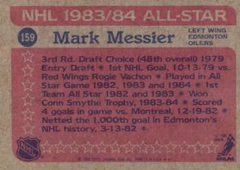 1984-85 Topps #159 Mark Messier Back