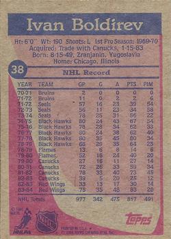 1984-85 Topps #38 Ivan Boldirev Back