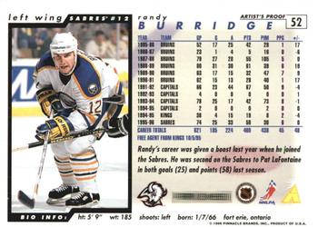 1996-97 Score - Artist's Proofs #52 Randy Burridge Back