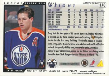 1996-97 Score - Artist's Proofs #170 Doug Weight Back