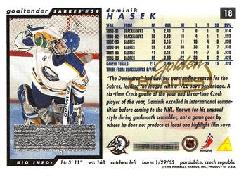 1996-97 Score - Golden Blades #18 Dominik Hasek Back