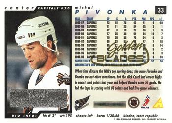 1996-97 Score - Golden Blades #33 Michal Pivonka Back
