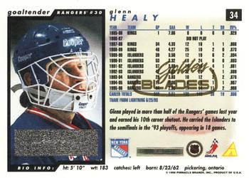 1996-97 Score - Golden Blades #34 Glenn Healy Back