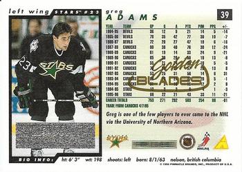 1996-97 Score - Golden Blades #39 Greg Adams Back
