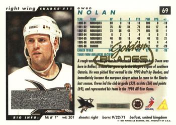 1996-97 Score - Golden Blades #69 Owen Nolan Back