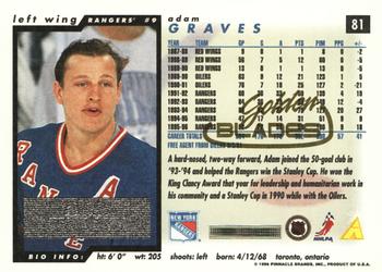 1996-97 Score - Golden Blades #81 Adam Graves Back