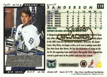 1996-97 Score - Golden Blades #119 Geoff Sanderson Back