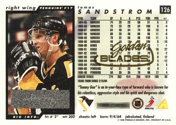 1996-97 Score - Golden Blades #126 Tomas Sandstrom Back