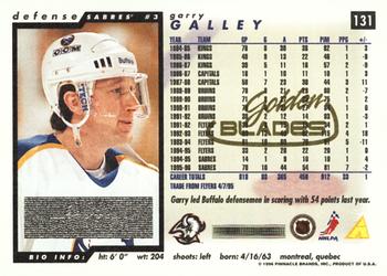 1996-97 Score - Golden Blades #131 Garry Galley Back