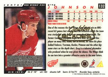 1996-97 Score - Golden Blades #132 Greg Johnson Back