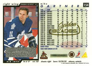 1996-97 Score - Golden Blades #154 Mike Gartner Back