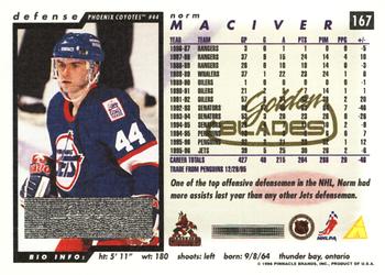 1996-97 Score - Golden Blades #167 Norm MacIver Back