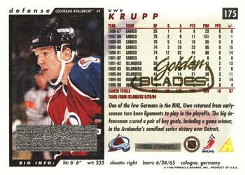 1996-97 Score - Golden Blades #175 Uwe Krupp Back