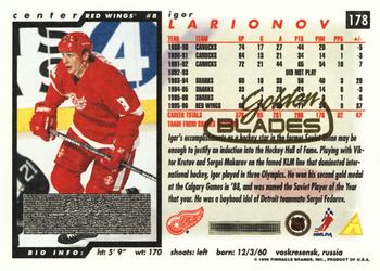 1996-97 Score - Golden Blades #178 Igor Larionov Back