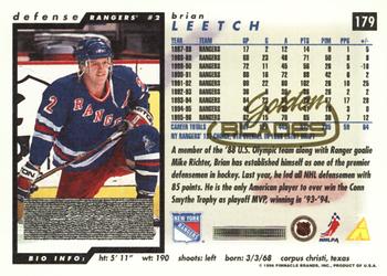 1996-97 Score - Golden Blades #179 Brian Leetch Back