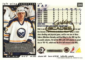 1996-97 Score - Golden Blades #200 Rob Ray Back