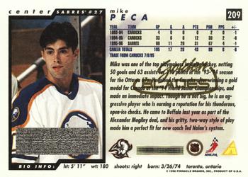 1996-97 Score - Golden Blades #209 Mike Peca Back