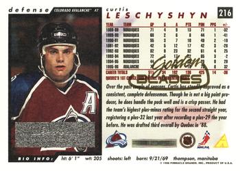 1996-97 Score - Golden Blades #216 Curtis Leschyshyn Back