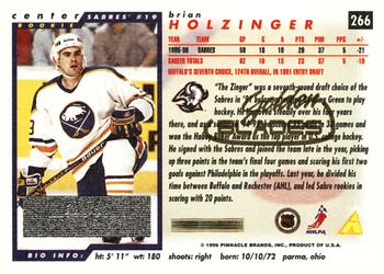 1996-97 Score - Golden Blades #266 Brian Holzinger Back