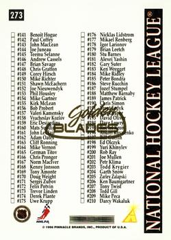 1996-97 Score - Golden Blades #273 Checklist: 141-210 Back