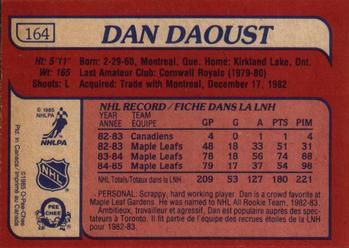 1985-86 O-Pee-Chee #164 Dan Daoust Back