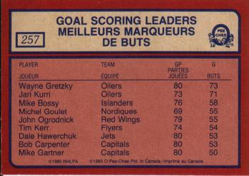 1985-86 O-Pee-Chee #257 Wayne Gretzky Back
