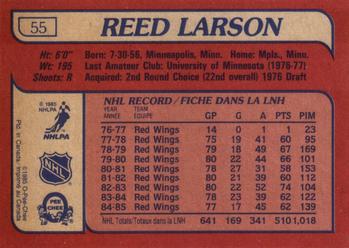 1985-86 O-Pee-Chee #55 Reed Larson Back