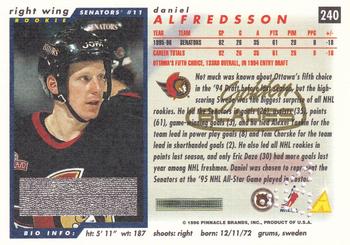 1996-97 Score - Golden Blades Winners Redeemed #240 Daniel Alfredsson Back