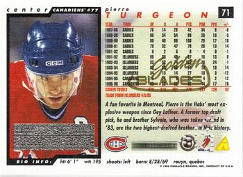1996-97 Score - Golden Blades Winners Redeemed #71 Pierre Turgeon  Back