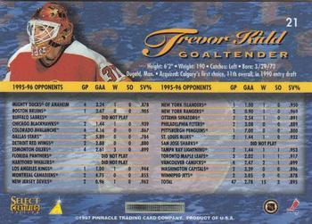 1996-97 Select Certified - Blue #21 Trevor Kidd Back