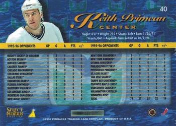 1996-97 Select Certified - Blue #40 Keith Primeau Back