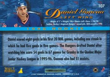 1996-97 Select Certified - Blue #107 Daniel Goneau Back
