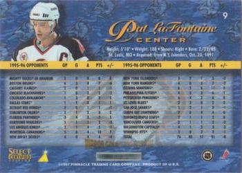 1996-97 Select Certified - Mirror Gold #9 Pat LaFontaine Back