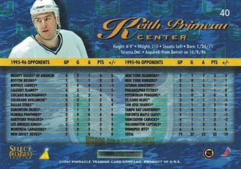 1996-97 Select Certified - Mirror Gold #40 Keith Primeau Back
