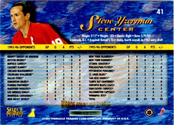 1996-97 Select Certified - Mirror Gold #41 Steve Yzerman Back