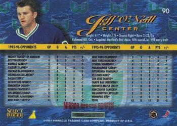 1996-97 Select Certified - Mirror Red #90 Jeff O'Neill Back