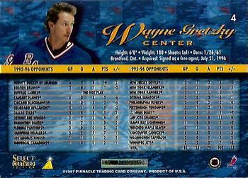 1996-97 Select Certified - Red #4 Wayne Gretzky Back