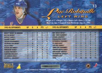 1996-97 Select Certified - Red #13 Luc Robitaille Back