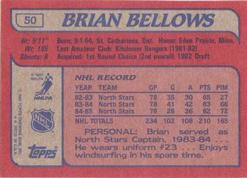 1985-86 Topps #50 Brian Bellows Back