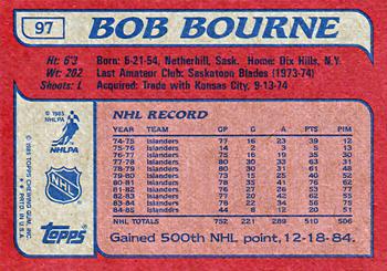 1985-86 Topps #97 Bob Bourne Back