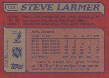 1985-86 Topps #132 Steve Larmer Back