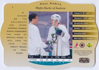 1996-97 SPx - Gold #1 Paul Kariya Back