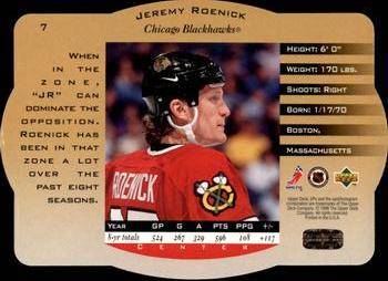 1996-97 SPx - Gold #7 Jeremy Roenick Back