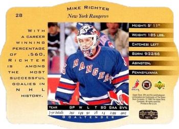 1996-97 SPx - Gold #28 Mike Richter Back