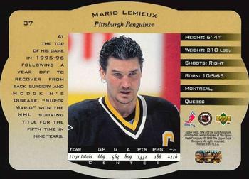 1996-97 SPx - Gold #37 Mario Lemieux Back
