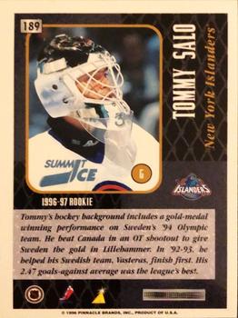 1996-97 Summit - Ice #189 Tommy Salo Back