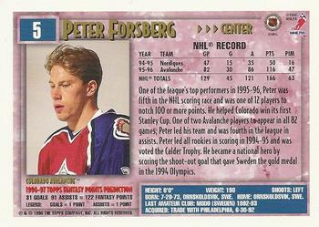 1996-97 Topps NHL Picks - O-Pee-Chee #5 Peter Forsberg Back