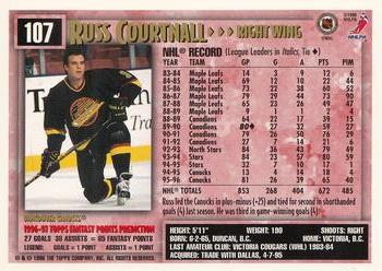 1996-97 Topps NHL Picks - O-Pee-Chee #107 Russ Courtnall Back